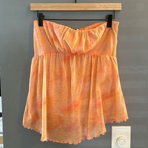Free People Flowy Strapless Top